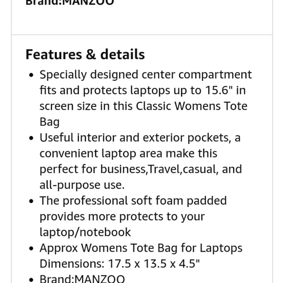 MANZOO Tote bag with padded compartment for laptop - Picture 5 of 7